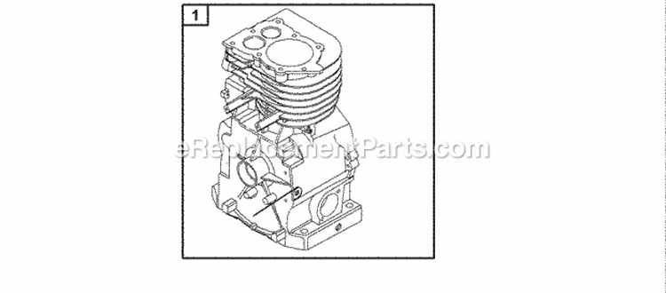 Cylinder Group Type Numbers Diagram and Parts List for 135202-0253-01  Briggs and Stratton Engine